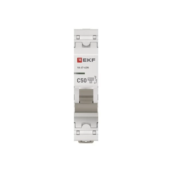 Выключатель автоматический модульный 1п C 50А 4.5кА ВА 47-63N PROxima EKF M634150C ТехноИмпульс