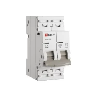 Выключатель автоматический 2п C 2А 4.5кА ВА 47-63N PROxima EKF M634202C ТехноИмпульс