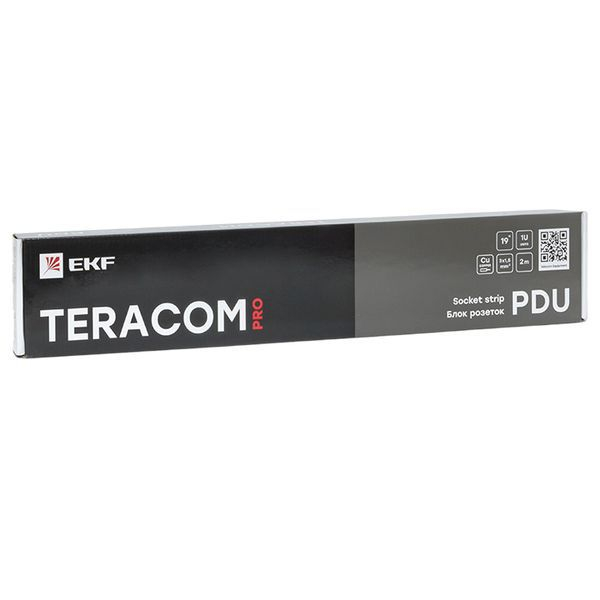 Блок PDU TERACOM PRO 19дюйм 1U 16А/250В 8 роз. Schuko с выключат. шнур 2м 3х1.5кв.мм вилка Schuko корпус пластик черн. EKF TRP-HPD-LSP-16A-8SH-2MSH ТехноИмпульс
