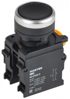 Кнопка d22мм 1НО+1НЗ MASTER черн. IEK MI-BT60-11-3-22-K02 ТехноИмпульс