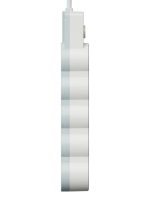 Удлинитель 3х5м с заземл. 10А IP20 USB 2500Вт 220В ПВС 3х1 с выкл. бел. КОСМОС YKsm5m4g-Z-VU10А-W ТехноИмпульс