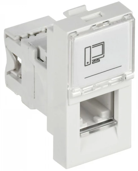 Розетка компьютерная 1мод. PRIMER RJ45 кат.6 РКИ-10-00-П-6 бел. IEK PR-KK40D-RI-0-1-C06U-K01 ТехноИмпульс