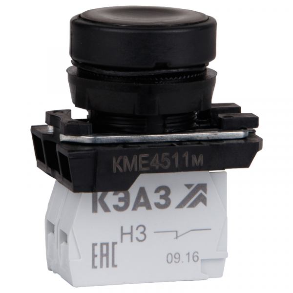 Кнопка КМЕ 4511м 1но+1нз цилиндр IP54 черн. КЭАЗ 248246 ТехноИмпульс