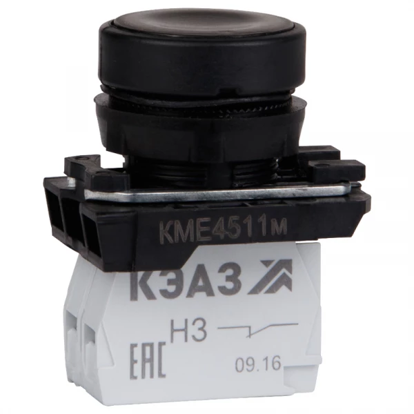 Кнопка КМЕ 4511м 1но+1нз цилиндр IP54 черн. КЭАЗ 248246 ТехноИмпульс