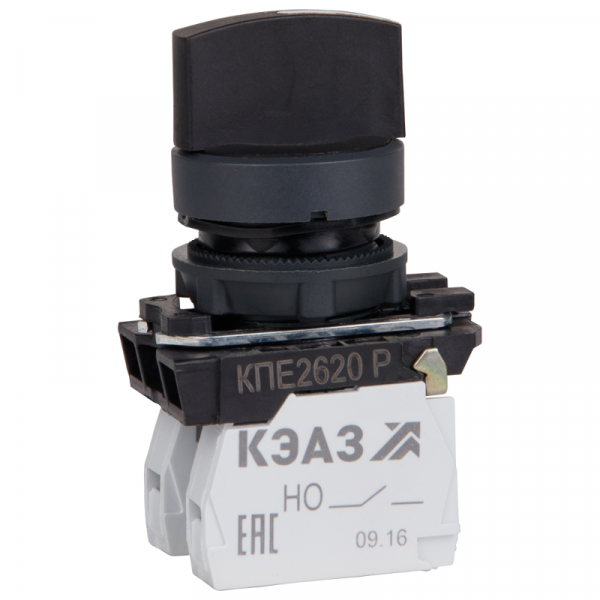 Переключатель КПЕ2620Р 2но+0нз ручка фикс 3поз IP65черн. КЭАЗ 248267 ТехноИмпульс