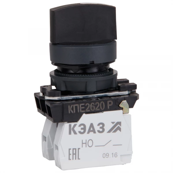 Переключатель КПЕ2620Р 2но+0нз ручка фикс 3поз IP65черн. КЭАЗ 248267 ТехноИмпульс