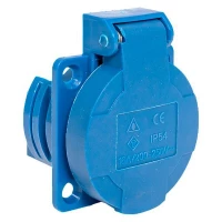 Розетка панельная 112 скрытая 2P+PЕ 16А 220В IP44 с защ. крышкой EKF ps-112-16-220 ТехноИмпульс