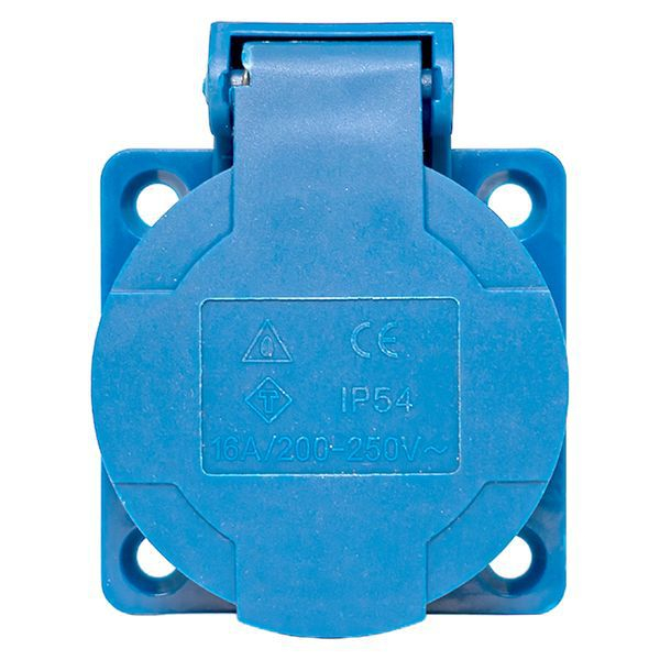 Розетка панельная 112 скрытая 2P+PЕ 16А 220В IP44 с защ. крышкой EKF ps-112-16-220 ТехноИмпульс