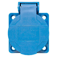Розетка панельная 112 скрытая 2P+PЕ 16А 220В IP44 с защ. крышкой EKF ps-112-16-220 ТехноИмпульс