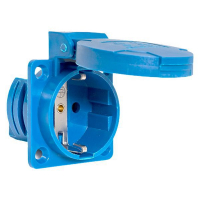 Розетка панельная 112 скрытая 2P+PЕ 16А 220В IP44 с защ. крышкой EKF ps-112-16-220 ТехноИмпульс