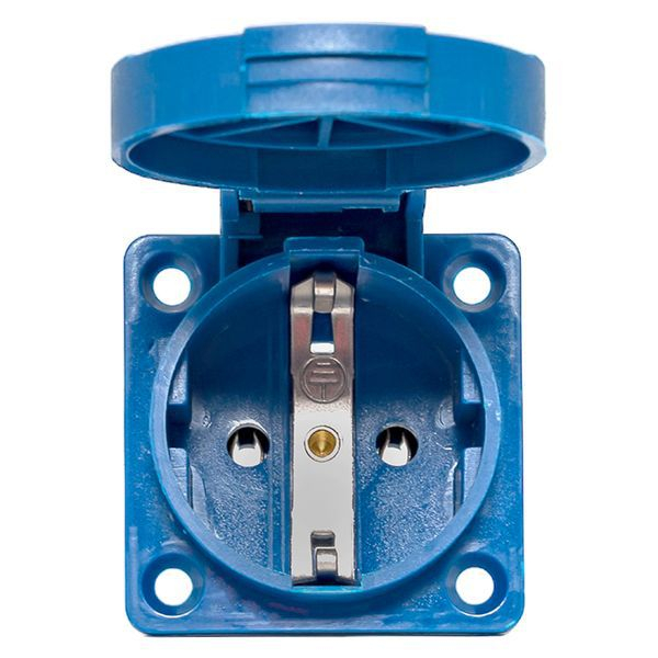 Розетка панельная 112 скрытая 2P+PЕ 16А 220В IP44 с защ. крышкой EKF ps-112-16-220 ТехноИмпульс