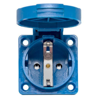 Розетка панельная 112 скрытая 2P+PЕ 16А 220В IP44 с защ. крышкой EKF ps-112-16-220 ТехноИмпульс