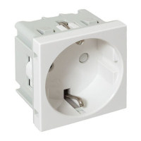 Розетка 1-м 2мод. C-Line РКС-20-30-П 45х45 с заземл. бел. EKF E2MR16-028-10 ТехноИмпульс