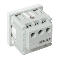 Розетка 1-м 2мод. C-Line РКС-20-30-П 45х45 с заземл. бел. EKF E2MR16-028-10 ТехноИмпульс