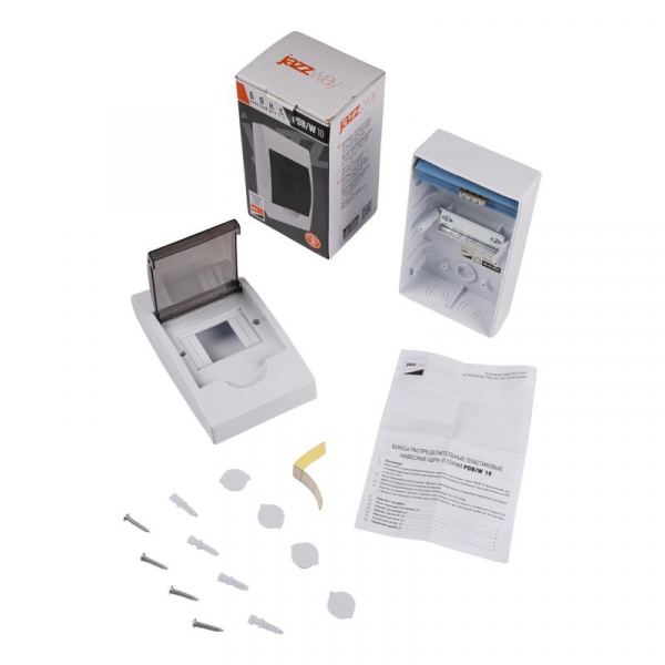 Бокс модульный накладной PDB/W 1004 WH (ЩРН-П- 4) IP41 пластик. Pro JazzWay 5071643 ТехноИмпульс