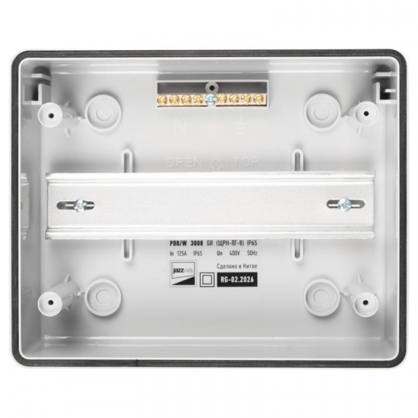 Бокс модульный накладной PDB/W 3008 GR (ЩРН-ПГ- 8) IP65 пластик. Pro JazzWay 5071988 ТехноИмпульс
