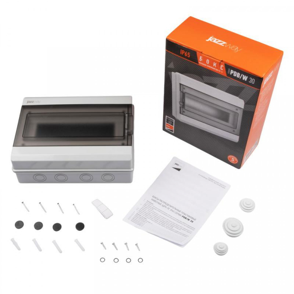 Бокс модульный накладной PDB/W 3012 GR (ЩРН-ПГ-12) IP65 пластик. Pro JazzWay 5072008 ТехноИмпульс