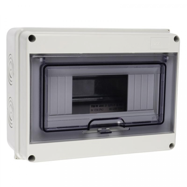 Бокс модульный накладной PDB/W 4008 GR (ЩРН-ПГ- 8) IP65 пластик. Pro JazzWay 5072060 ТехноИмпульс