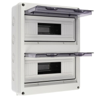 Бокс модульный накладной PDB/W 4024 GR (ЩРН-ПГ-24) IP65 пластик. Pro JazzWay 5072145 ТехноИмпульс