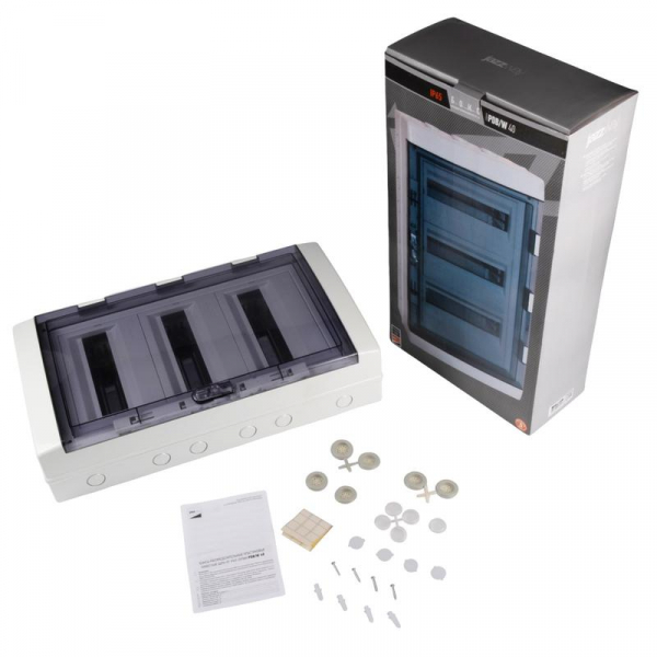 Бокс модульный накладной PDB/W 4036 GR (ЩРН-ПГ-36) IP65 пластик. Pro JazzWay 5072169 ТехноИмпульс