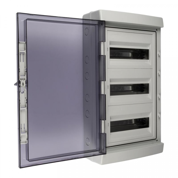 Бокс модульный накладной PDB/W 4036 GR (ЩРН-ПГ-36) IP65 пластик. Pro JazzWay 5072169 ТехноИмпульс