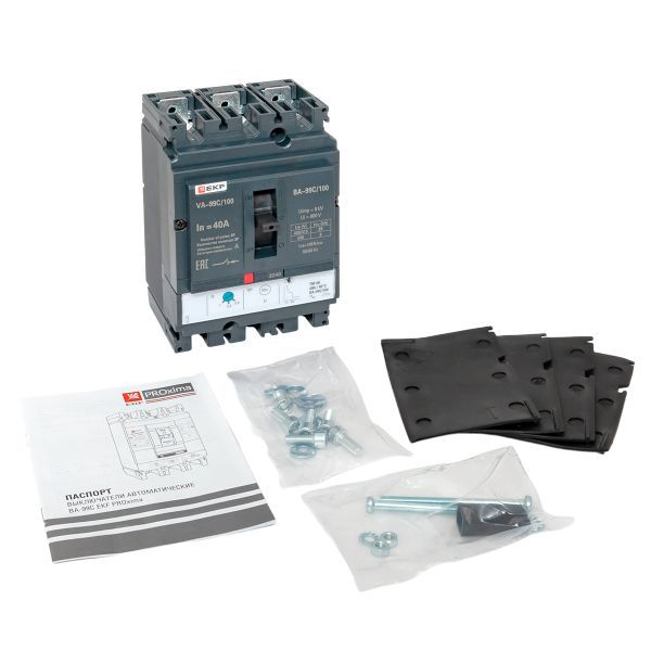 Выключатель автоматический 3п 100/40А 36кА ВА-99C Compact NS PROxima EKF mccb99C-100-40 ТехноИмпульс