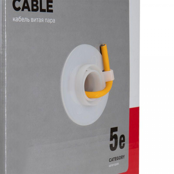 Кабель витая пара U/UTP кат.5E 4х2х24AWG LSZH нг(А)-HF INDOOR SOLID медь оранж. 305м (м) Rexant 01-0049 ТехноИмпульс
