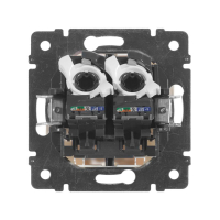 Розетка компьютерная 2-м СП Valena RJ45 кат.5E UTP на захватах механизм бел. IEK 774231 ТехноИмпульс