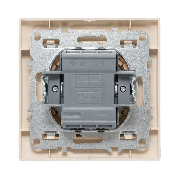 Выключатель 3-кл. СП Минск 10А IP20 беж. EKF ERV10-024-20 ТехноИмпульс