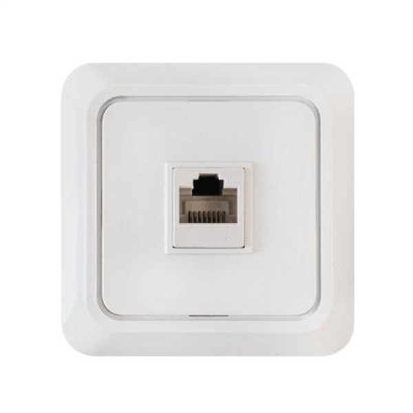 Розетка компьютерная 1-м ОП Bolleto RJ45 бел. 7035 IN HOME 4690612018294 ТехноИмпульс