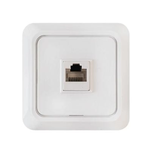Розетка компьютерная 1-м ОП Bolleto RJ45 бел. 7035 IN HOME 4690612018294 ТехноИмпульс