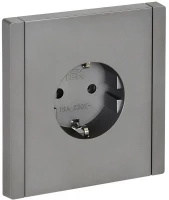Розетка СП FORTE&PIANO FP516 16А с заземл. без защ. шторок винт. крепл. сталь IEK FP-R11-16-K46 ТехноИмпульс