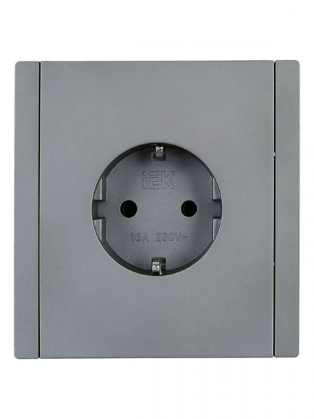Розетка СП FORTE&PIANO FP516 16А с заземл. без защ. шторок винт. крепл. сталь IEK FP-R11-16-K46 ТехноИмпульс