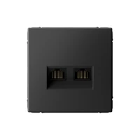 Розетка компьютерная 2-м ArtGallery RJ45 + RJ45 кат.5E механизм базальт SE GAL001485 ТехноИмпульс
