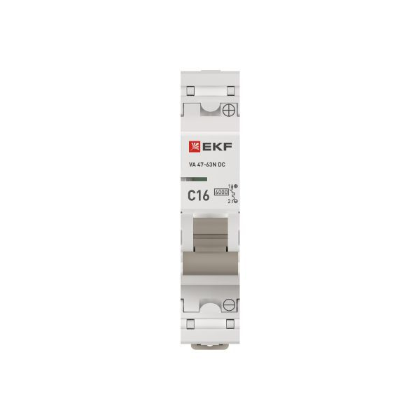 Выключатель автоматический модульный 1п C 16А 6кА ВА 47-63N DC PROxima EKF M63DC6116C ТехноИмпульс