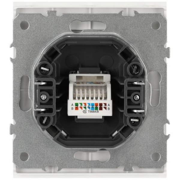 Розетка информационная 1-м СП Arktik RJ45 16А IP20 250В бел. матов. Эра Б0070481 ТехноИмпульс