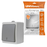 Переключатель проходной 1-кл. Аллегро IP54 сер. UNIVersal 1276 ТехноИмпульс