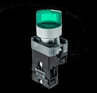 Переключатель с LED подсветкой 220В AC/DC зел. 2 полож. 1NO фикс. мет. MTB2-BK2363 ОВЕН 58214 ТехноИмпульс