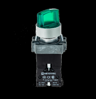 Переключатель с LED подсветкой 220В AC/DC зел. 2 полож. 1NO фикс. мет. MTB2-BK2363 ОВЕН 58214 ТехноИмпульс