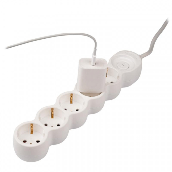 Удлинитель EX-05GS-500 (5х5) заземл. выкл. JazzWay 5065208 ТехноИмпульс