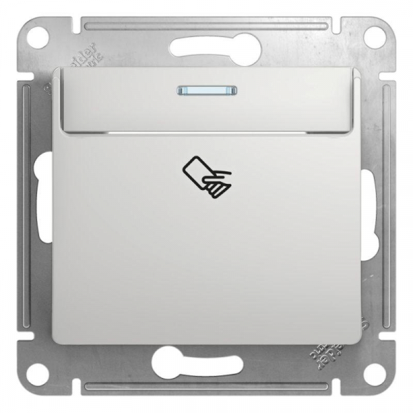 Выключатель карточный 1-кл. 1мод. СП Glossa 10А IP20 (сх. 6) механизм алюм. SE GSL000369 ТехноИмпульс