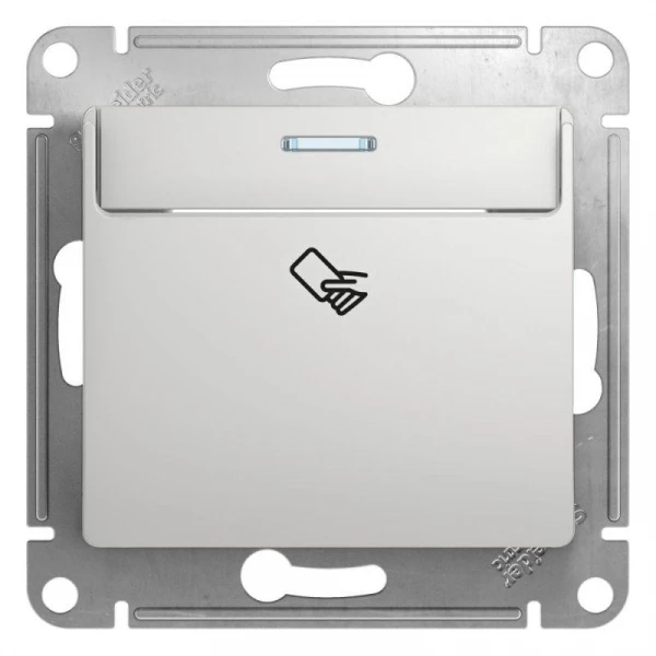 Выключатель карточный 1-кл. 1мод. СП Glossa 10А IP20 (сх. 6) механизм алюм. SE GSL000369 ТехноИмпульс
