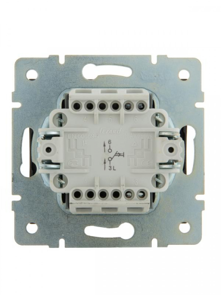 Механизм кнопки звонка Rain матов. черн. графит LEZARD 703-4188-103 ТехноИмпульс