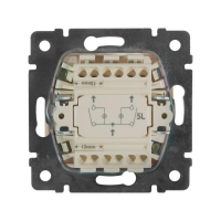 Выключатель 2-кл. СП Valena 10А IP31 250В с зел. подсветкой механизм сл. кость Leg 774328 ТехноИмпульс