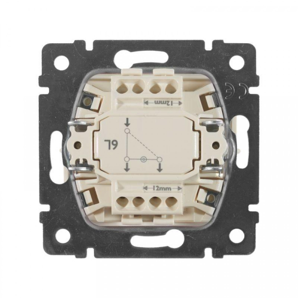 Переключатель проходной 1-кл. СП Valena 10А IP31 250В с зел. индикацией механизм сл. кость Leg 774326 ТехноИмпульс