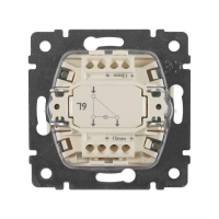 Переключатель проходной 1-кл. СП Valena 10А IP31 250В с зел. индикацией механизм сл. кость Leg 774326 ТехноИмпульс
