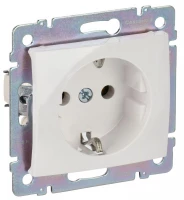 Розетка 1-м СП Valena 16А IP21 230/250В 2P+E с заземл. защ. шторки на винтах механизм бел. IEK 774421 ТехноИмпульс