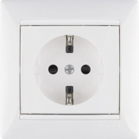 Розетка 1-м СП Valena 16А IP21 230/250В 2P+E с заземл. защ. шторки на винтах механизм бел. IEK 774421 ТехноИмпульс