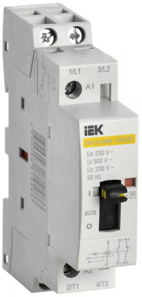 Контактор модульный КМ20-20МР AC с ручным управ. KARAT IEK MKK12-20-20 ТехноИмпульс