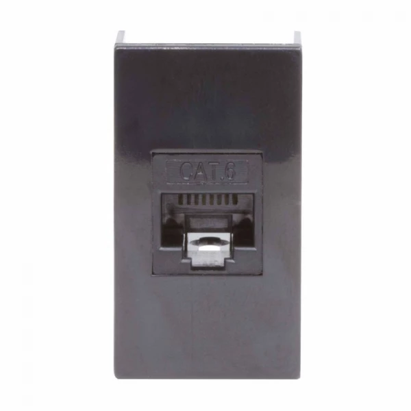 Розетка компьютерная 1-м 1мод. Viva RJ45 кат.6 черн. DKC 45258 ТехноИмпульс